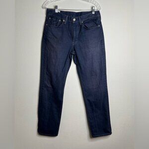 Levis 514 Jeans Mens 31x30 Navy Blue Denim Straight Fit Dark Wash